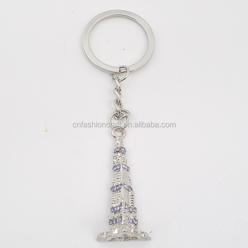 3D Burj Khalifa Keychain Khalifa Tower metak keyring dubai Souvenir