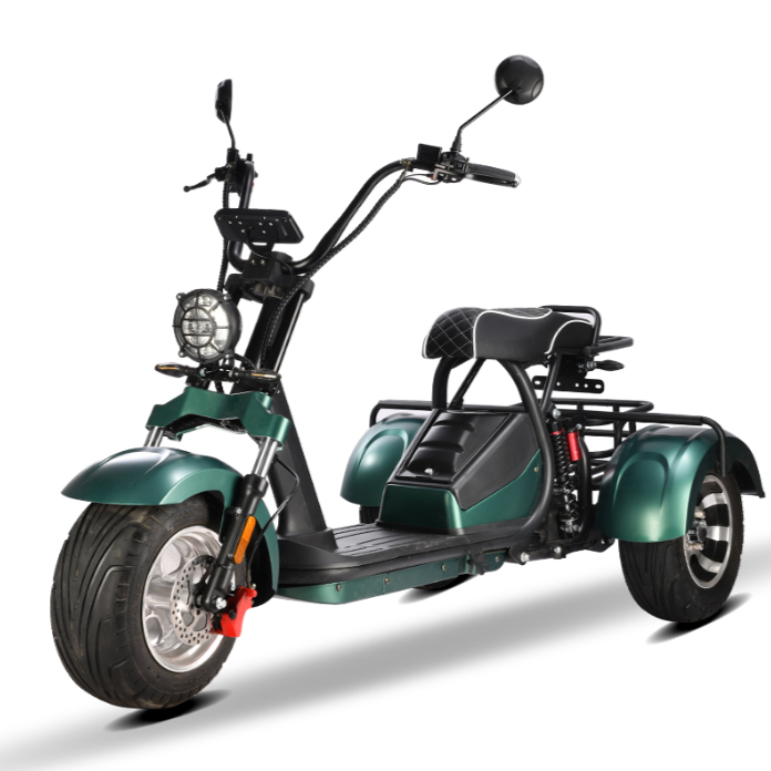 2022 2023 Eu Uk European Warehouse Free Shipping 2000W Powerful 3 Wheel Fat Tire Suspension Electric Scooter City Coco For Adult