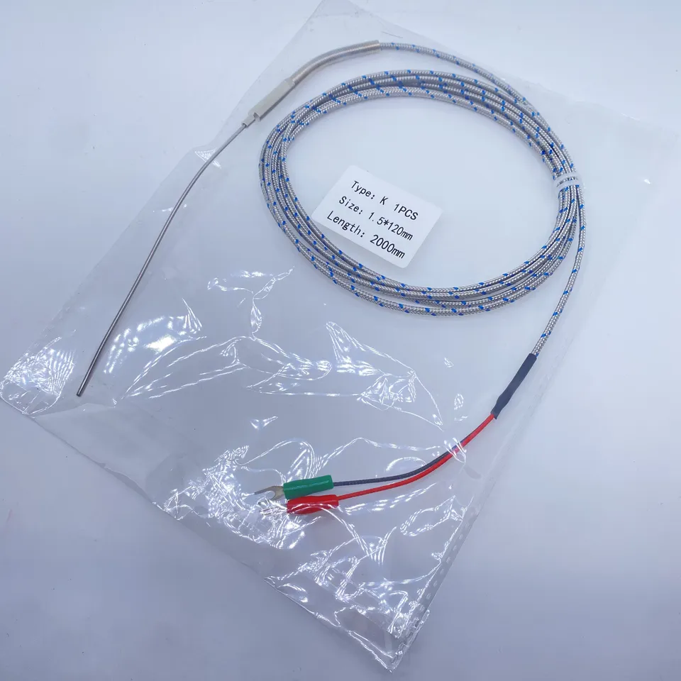 1.5 *150mm  ultra fine probe type J type,K type  thermocouple temperature  sensor 2 wire