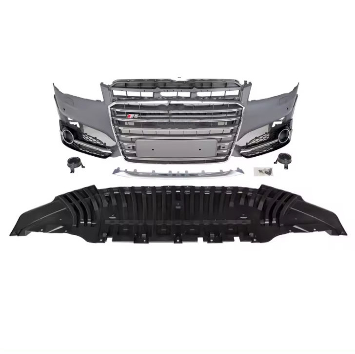 Hot selling in factories Automotive Parts Front Bumper Body Kits For Audi A8 2015-2018 Facelift Audi S8 Front Bumper With Grill