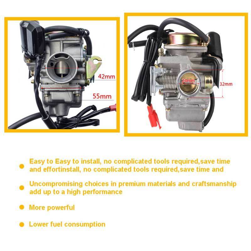 PD24J 24mm GY6 125cc 150cc Engine Motorcycle Carburetor For Bajaj ATV Go Kart Scooter Dirt Bike Carb