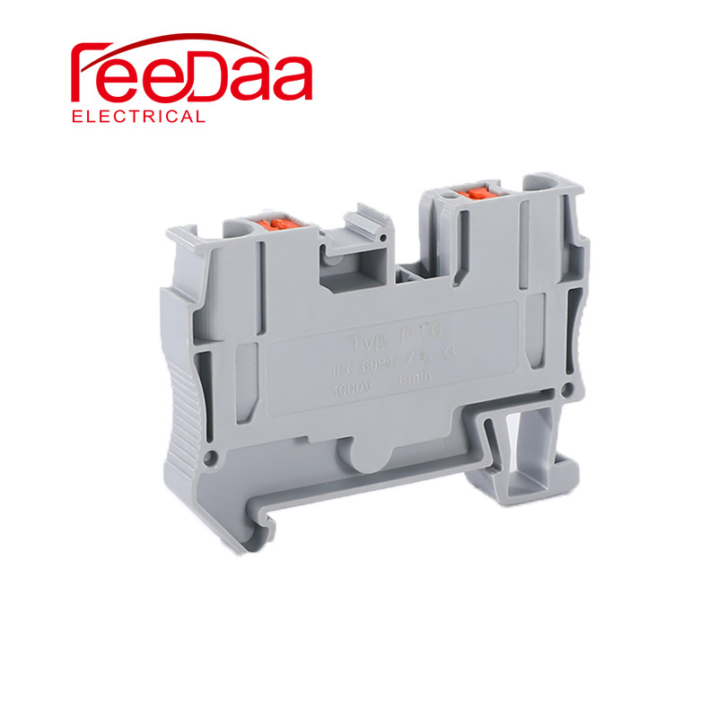 PT 6 57A 1000V Screwless Phoenix PT DIN rail industrial Terminal Blocks