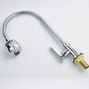 Universal kitchen faucet, equipped with a 2-function shower head for cheap kitchen sink single-cooled zinc alloy flexible steel