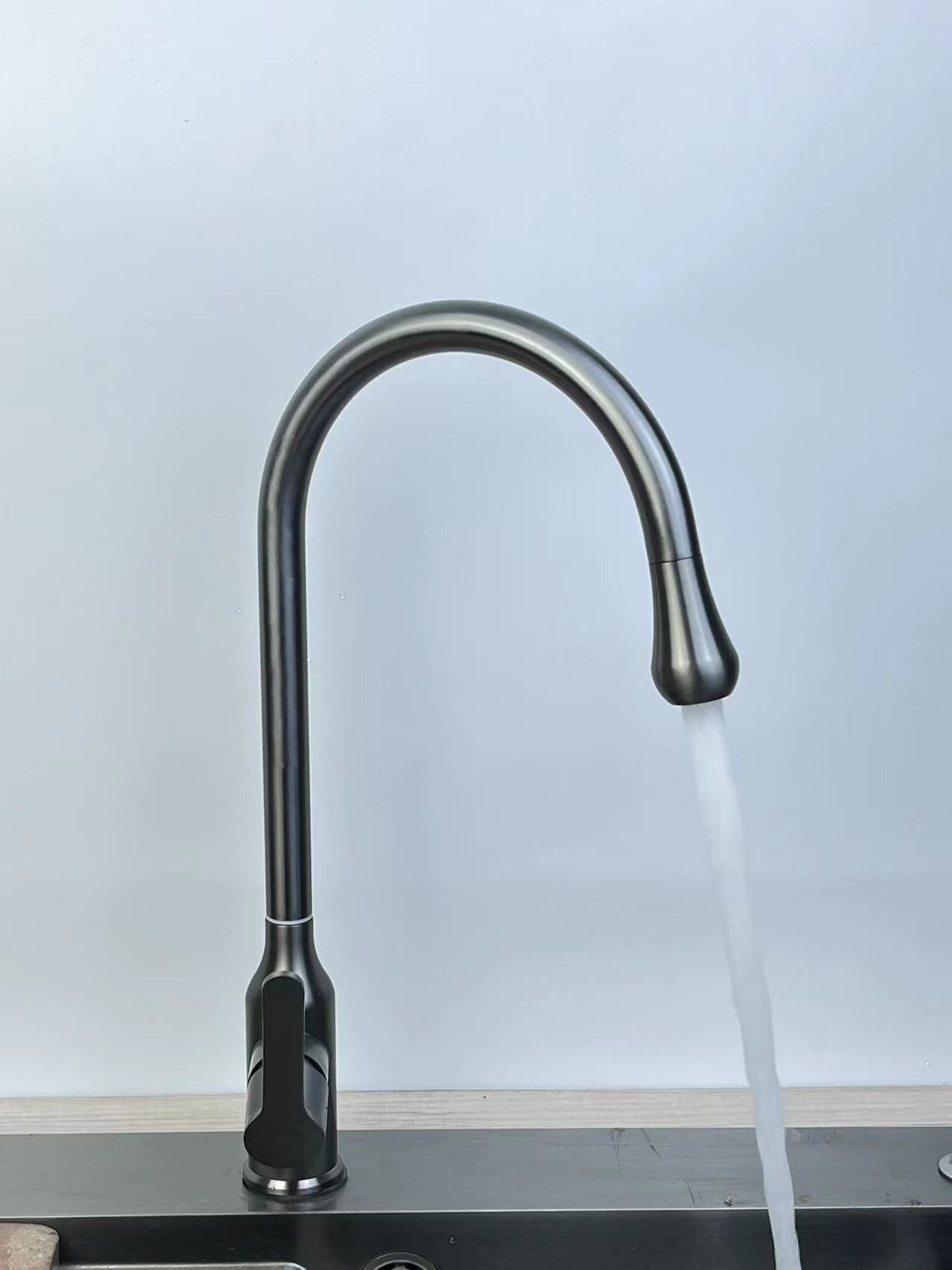 Faucet manufacturers Color pull out kitchen sink faucet Cold water zinc body stainless steel cheap flexible hose kitchen faucet