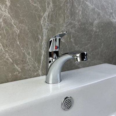 Factory Supplier Bathroom sink faucet deck installed chrome single handle single cold hand wash zinc decent basin faucet OEM