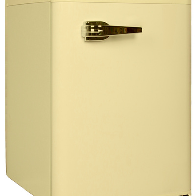 Single Door Mini Larder Electric Anti bacterial Vertical Cooler Low Noise Retro Fridge with Handle