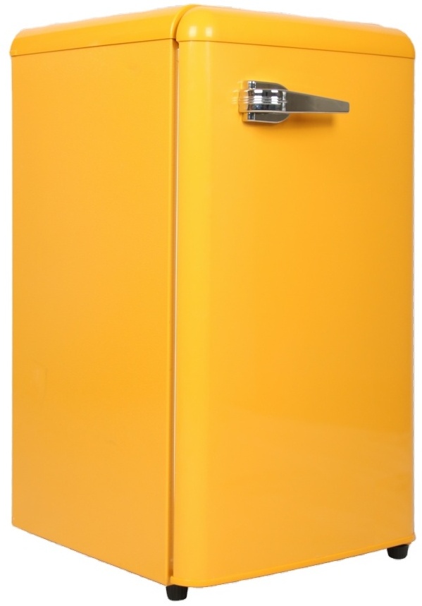 Single Door Mini Larder Electric Anti-bacterial Vertical Cooler Low Noise Retro Fridge with Handle