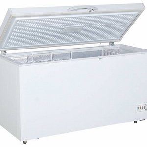 400L top open thick foaming door deep horizontal freezer whole sale chest freezer