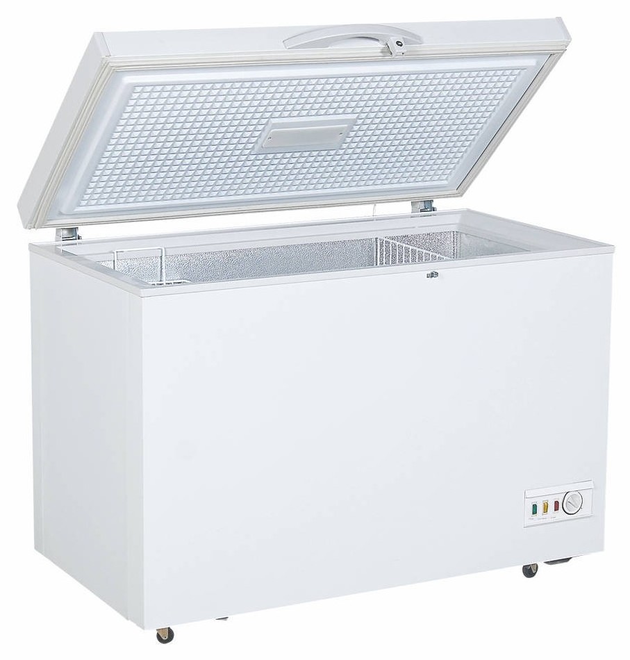 400L top open thick foaming door deep horizontal freezer whole sale chest freezer