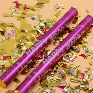 Handheld paper salute wedding party supplies confetti gun.