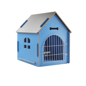 solid wood Dog House Indoor,Dog Kennel with Iron Door, Handy Carry and Feet Lift Dog Crate for Dogs and Cats