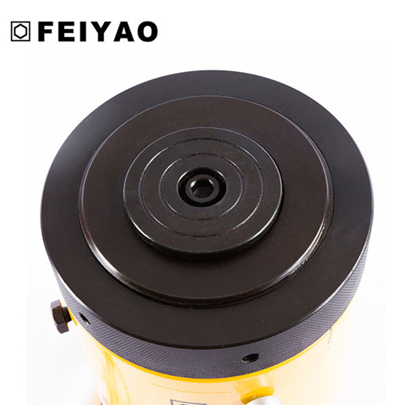 Feiyao Cilindro Hydraulic Jack Telescopic Cylinder 40 Ton Single Acting Lock Nut Synchronizing Hydraulic Cylinders