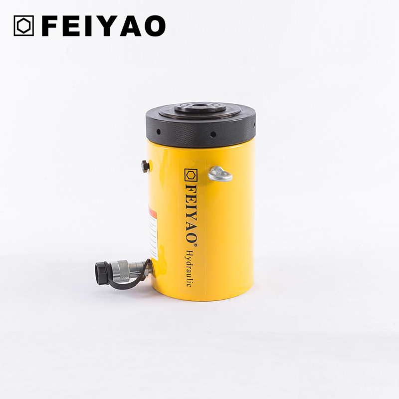 Feiyao Cilindro Hydraulic Jack Telescopic Cylinder 40 Ton Single Acting Lock Nut Synchronizing Hydraulic Cylinders