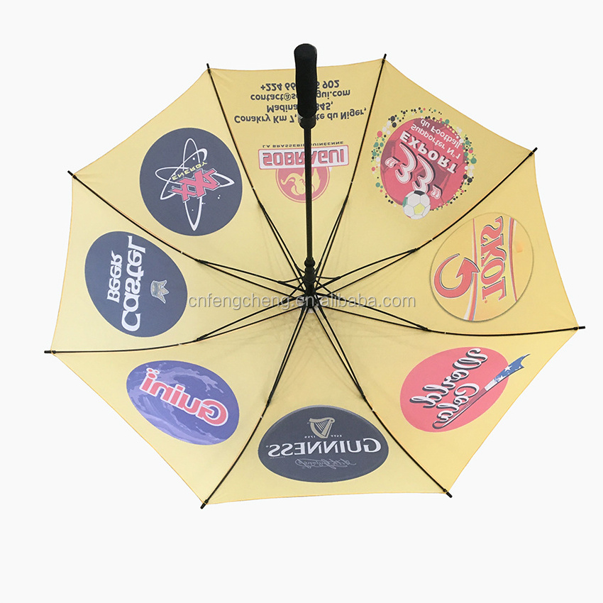 custom wholesale market  promotional 30inch digital printing golf umbrella