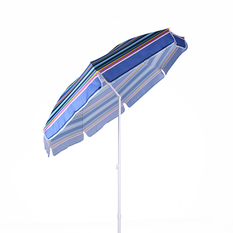 2m stripe polyester beach umbrella sun umbrella with tilt for beach