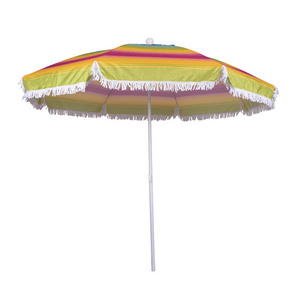 Hot selling custom outdoor beach shelter umbrella with tassels