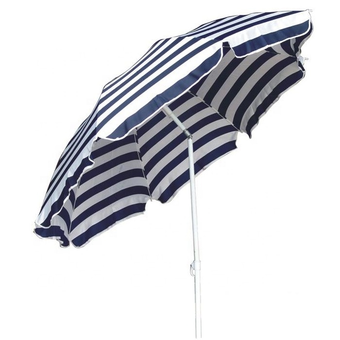 custom outdoor standard size UV protection tilted beach umbrella