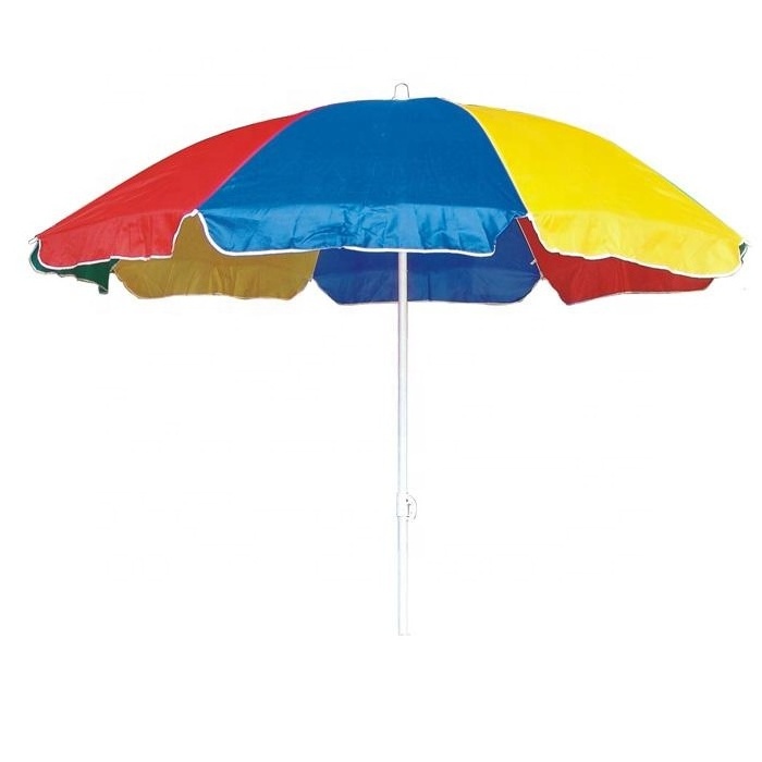 custom outdoor standard size UV protection tilted beach umbrella