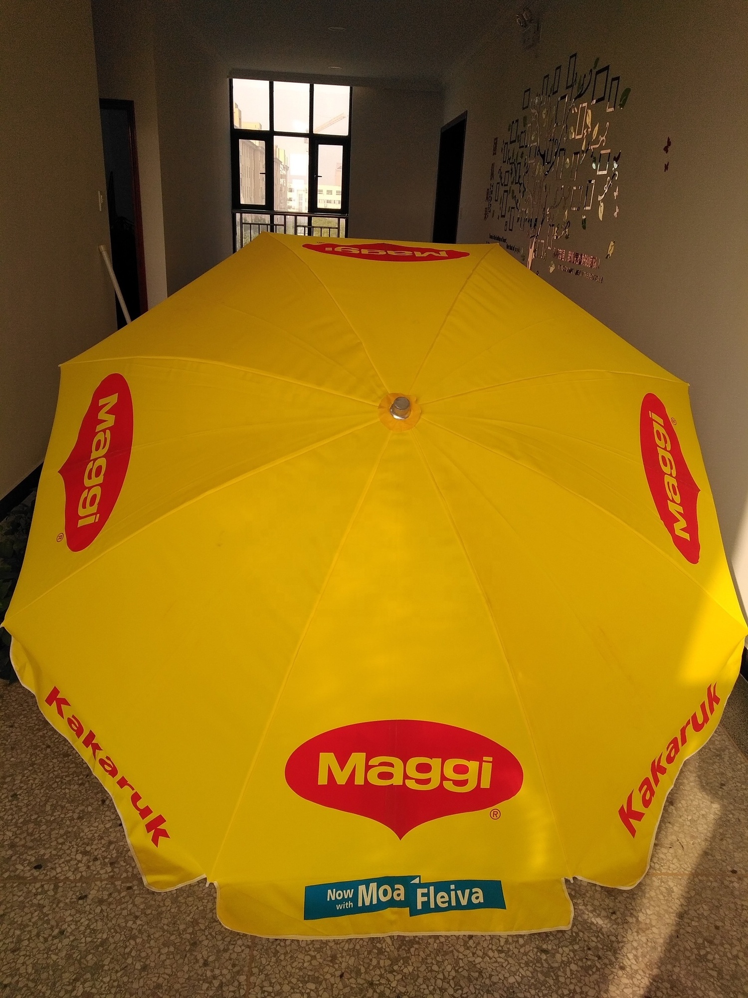 outdoor  large size advertising windproof structure parasol beach umbrella