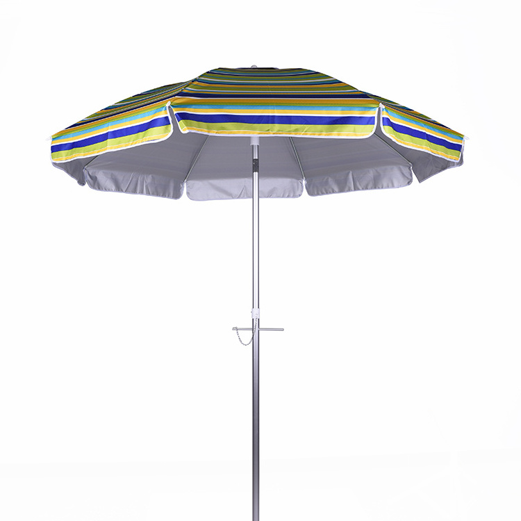 High Quality outdoor furniture  large UV protection stripe umbrella beach parasol