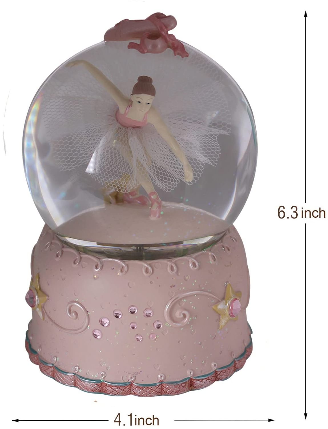 Singeek Ballerina Snow Globe Plays Ballet Tune You are My Sunshine Christmas Music Snowglobes Ballet Recital Gifts