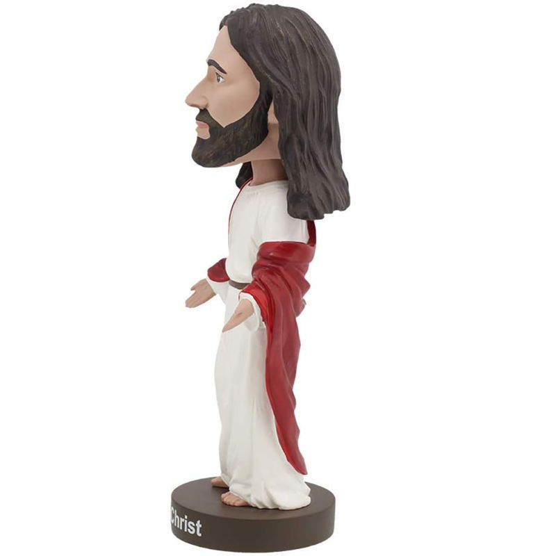 Polyresin Simulation Figurine Jesus Christ Bobblehead Ornaments Home Decor Bobble Shaking Head Doll Gift Resin Bobblehead Figure