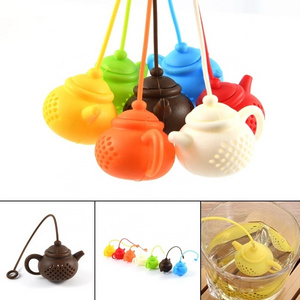 1Pcs Creative Teapot-Shape Tea Infuser Strainer Silicone Tea Bag Leaf Filter Diffuser Teaware Teapot Accessory Kitchen Gadget