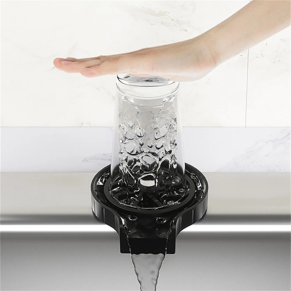 Faucet Glass Rinser For Kitchen Sink Automatic Cup Washer Bar Glass Rinser Coffee Pitcher Wash Cup Tool Kitchen Sink Accessories