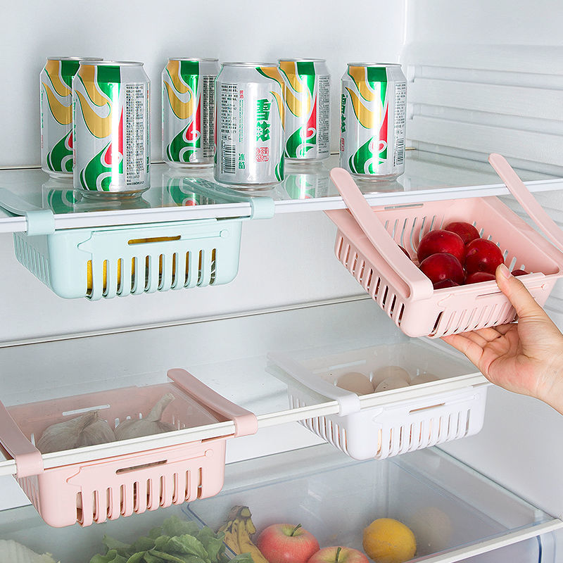 Retractable refrigerator preservation drawer divider layer shelf Egg storage refrigerator storage shelf