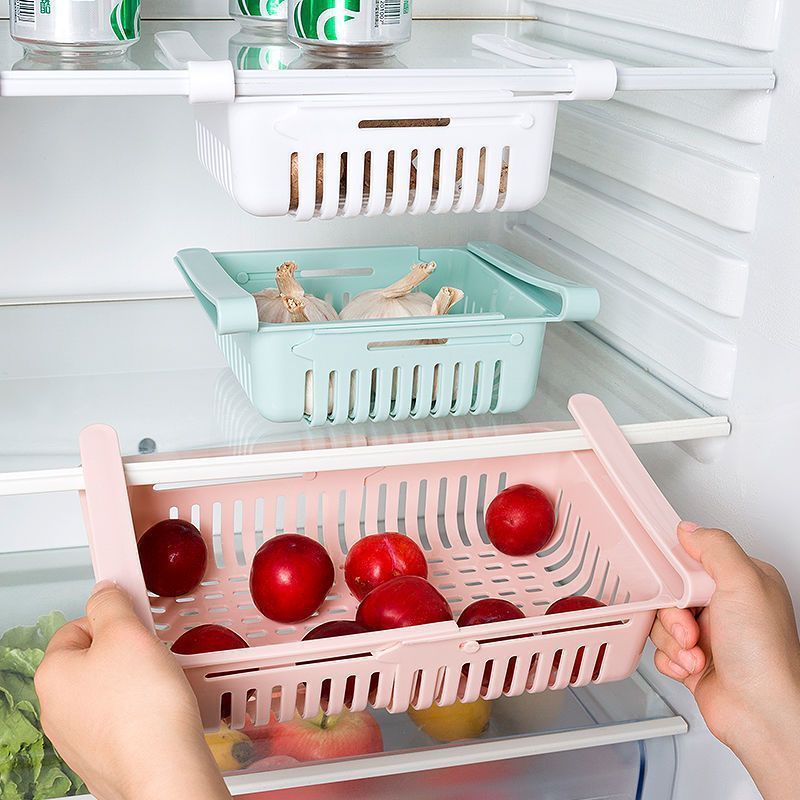 Retractable refrigerator preservation drawer divider layer shelf Egg storage refrigerator storage shelf