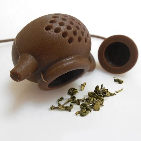 1Pcs Creative Teapot-Shape Tea Infuser Strainer Silicone Tea Bag Leaf Filter Diffuser Teaware Teapot Accessory Kitchen Gadget