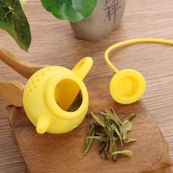 1Pcs Creative Teapot-Shape Tea Infuser Strainer Silicone Tea Bag Leaf Filter Diffuser Teaware Teapot Accessory Kitchen Gadget