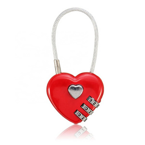 Combination padlock 3 digits security small suitcase padlock luggage backpack mini