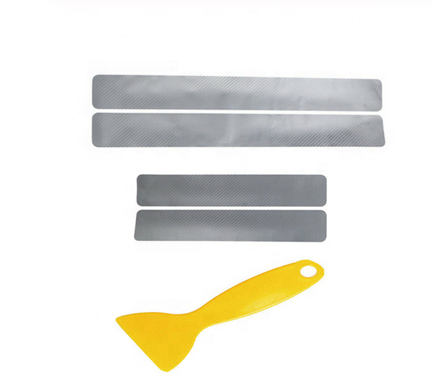 4PCS 60/40 x 6.7cm Car Door Sill Anti kick Stickers Scuff Anti Scratch Carbon Fiber Auto Door Sticker Car Accessories Styling