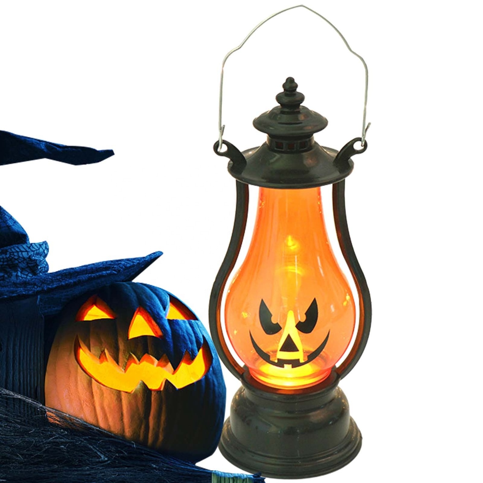 Halloween Decoration Pumpkin Lantern LED Pumpkin Lamp With Flameless Candle Jack O Lantern Trick Or Treat Halloween Party Decor