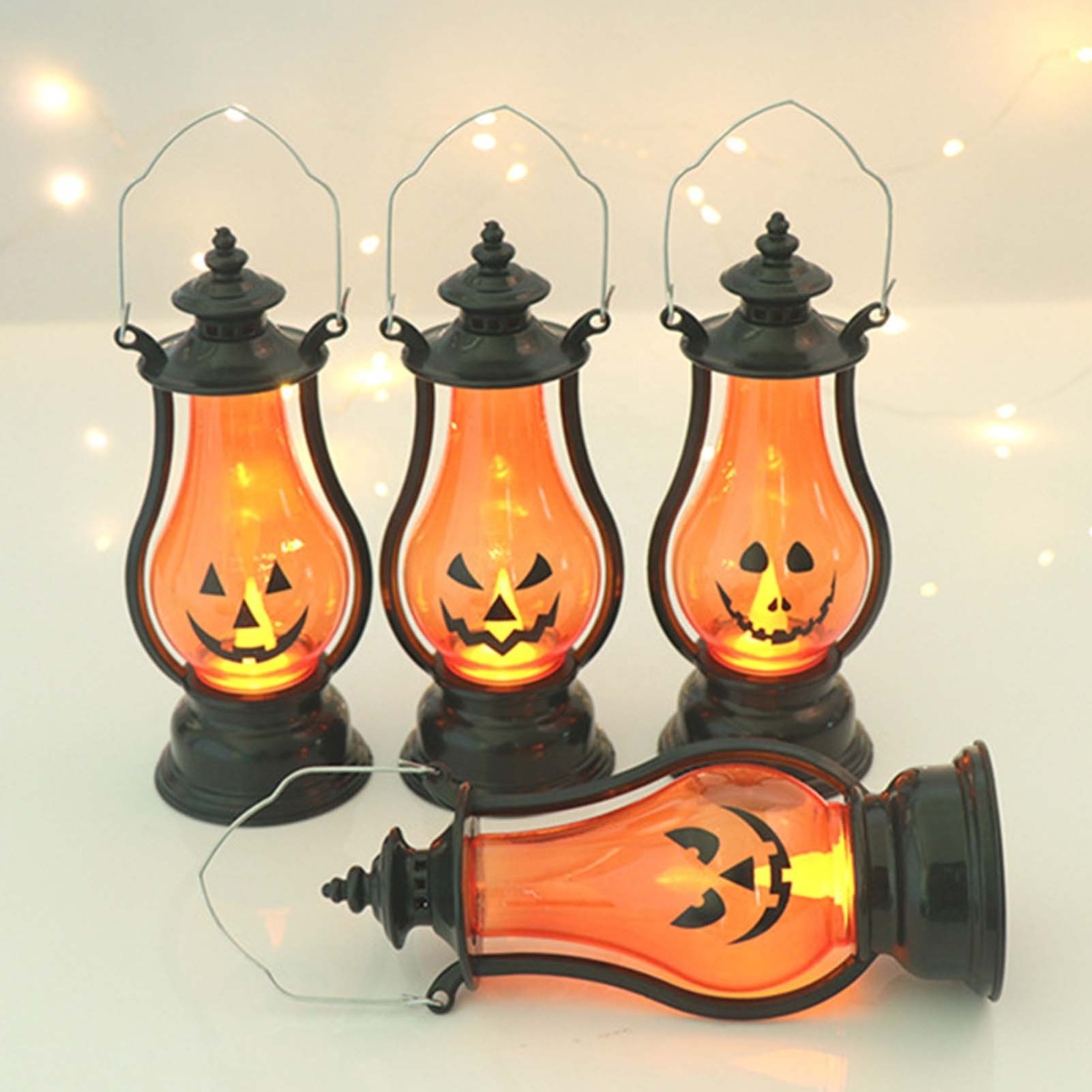 Halloween Decoration Pumpkin Lantern LED Pumpkin Lamp With Flameless Candle Jack O Lantern Trick Or Treat Halloween Party Decor