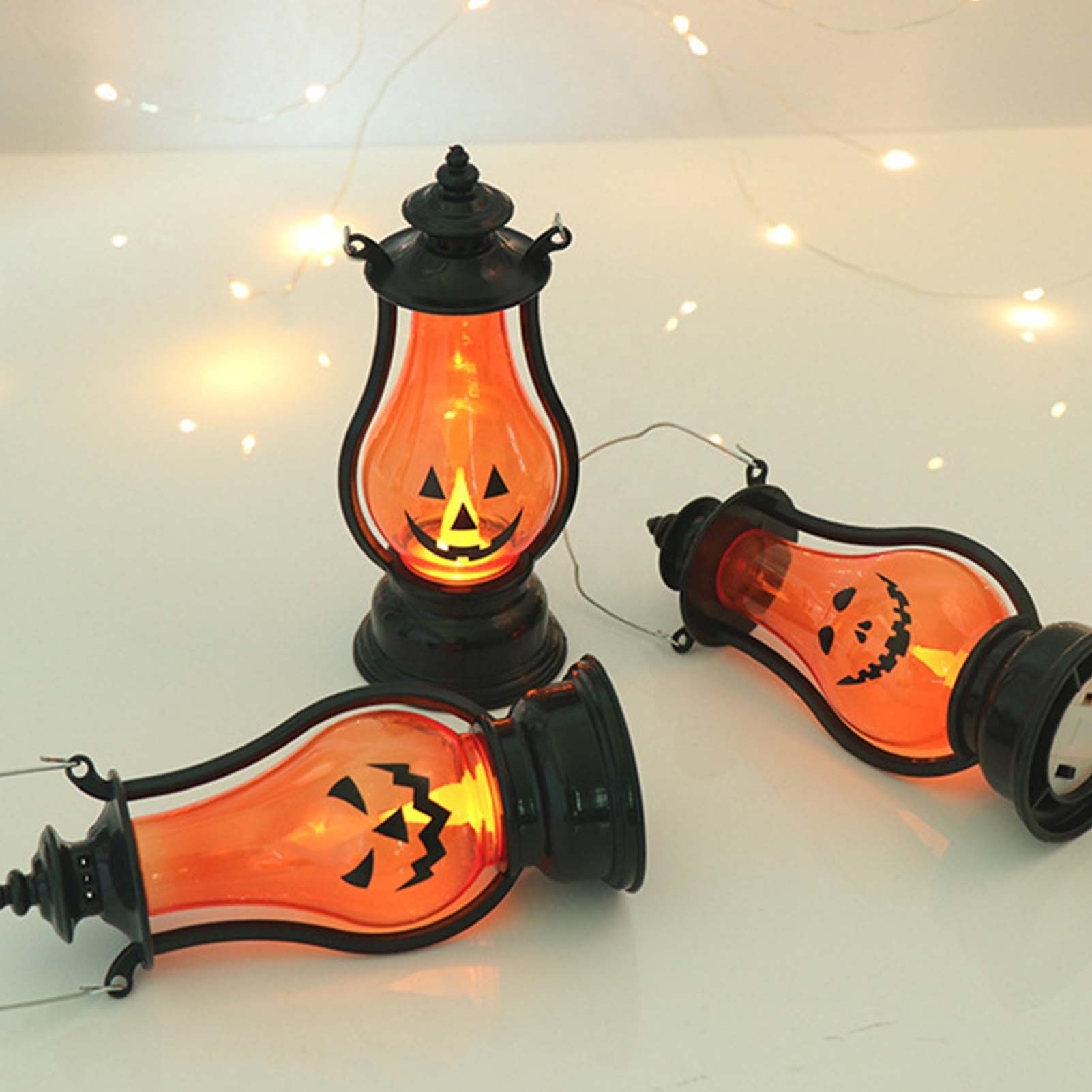 Halloween Decoration Pumpkin Lantern LED Pumpkin Lamp With Flameless Candle Jack O Lantern Trick Or Treat Halloween Party Decor