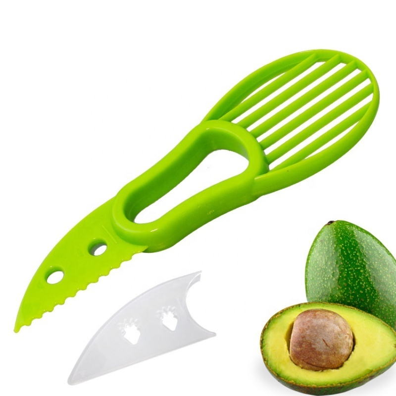 Multifunctional 3-in-1 avocado slicer avocado corer avocado peeler fruit cutter pulp separator plastic