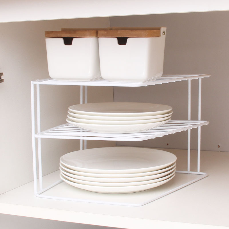 China Supplier Custom Hanging Tableware Kitchen Dish Storage Corner Rack