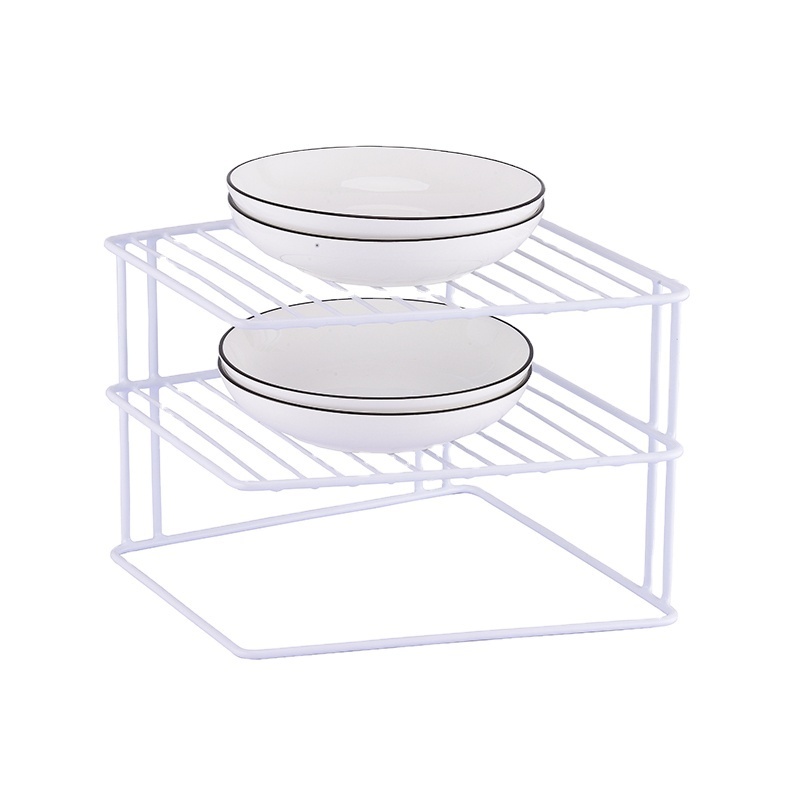 China Supplier Custom Hanging Tableware Kitchen Dish Storage Corner Rack