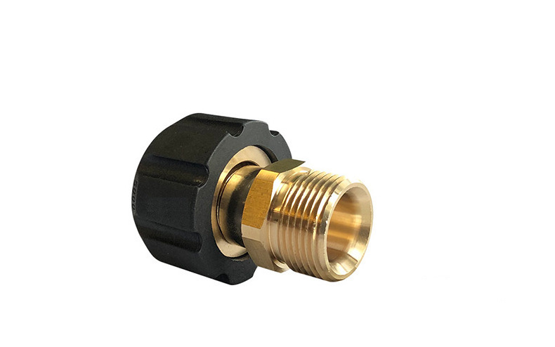 Pressure Washer Adapter, Metric M22 15mm Female Thread to M22 14mm Male Fitting,5000 PSI