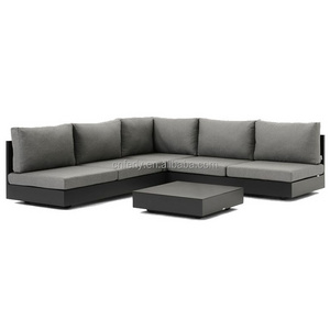 Modern aluminum outdoor furniture patio garden sofa set aluminum furniture sofa set sectional with coffee table