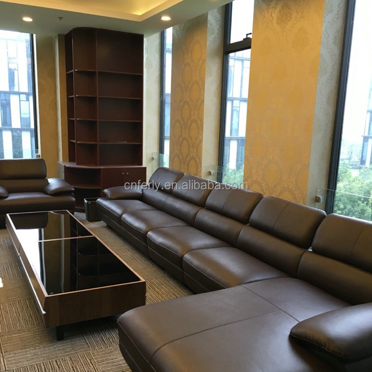 Italian-style Minimalist Modern Living Room Light Luxury Leather Sofa Leather Left And Right Corner Combination Sofa