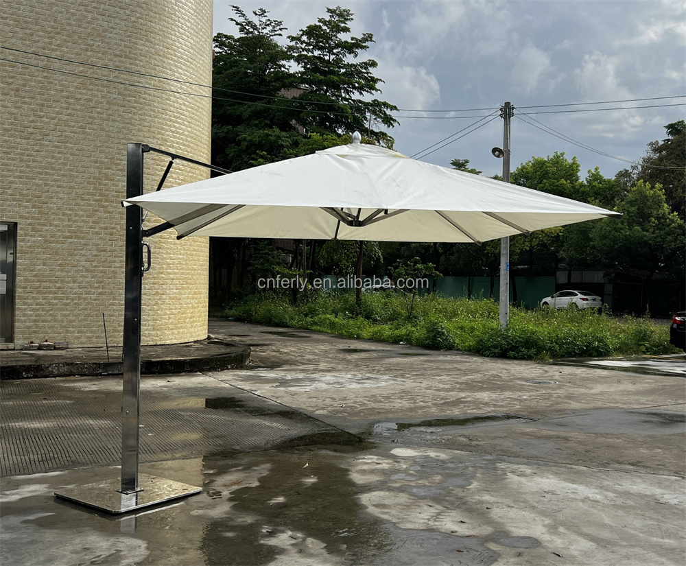 Garden Outdoor Beach Umbrella Patio Luxury Metal Customized Aluminum Frame Garden Parasol Cantilever Umbrella