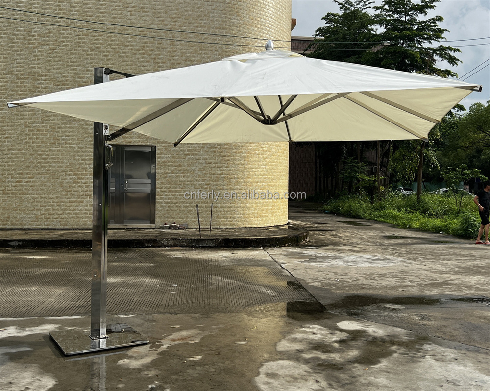 Garden Outdoor Beach Umbrella Patio Luxury Metal Customized Aluminum Frame Garden Parasol Cantilever Umbrella