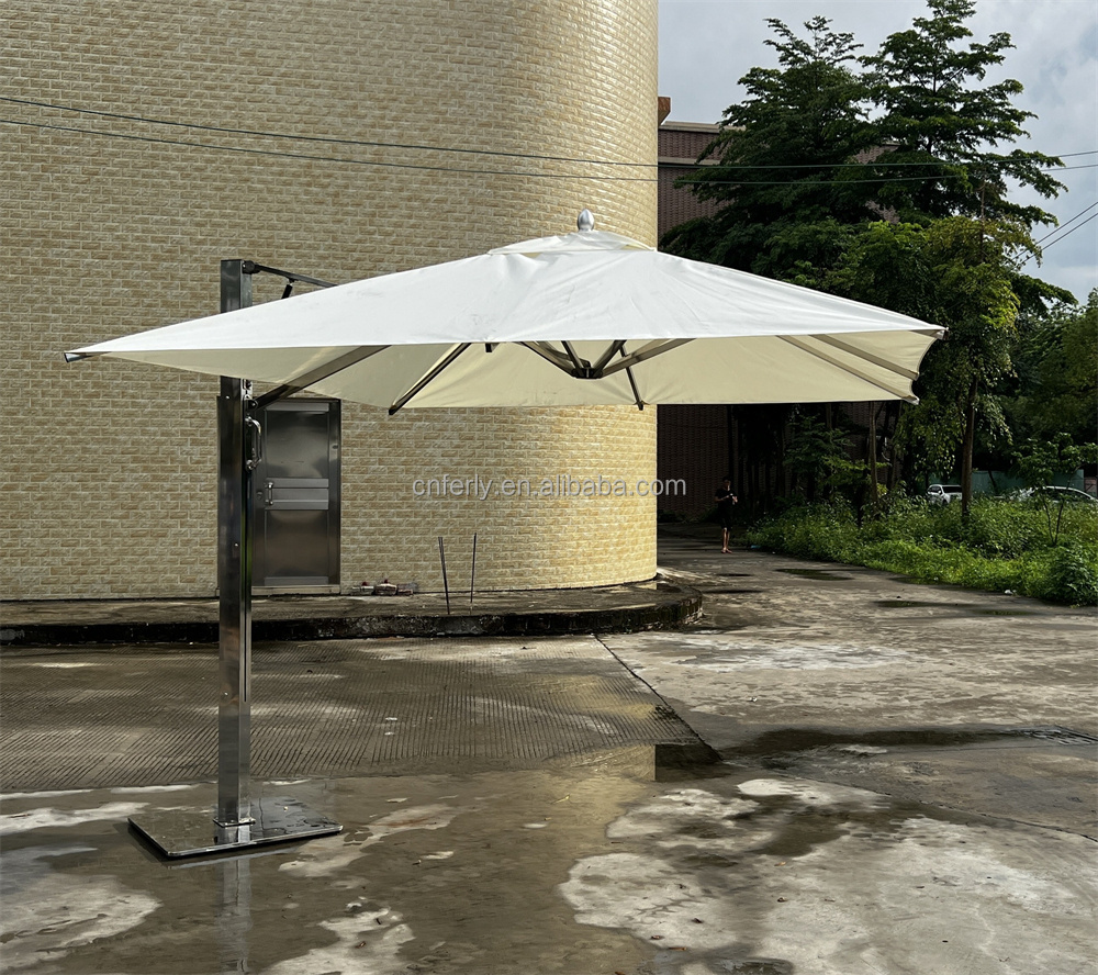 Garden Outdoor Beach Umbrella Patio Luxury Metal Customized Aluminum Frame Garden Parasol Cantilever Umbrella