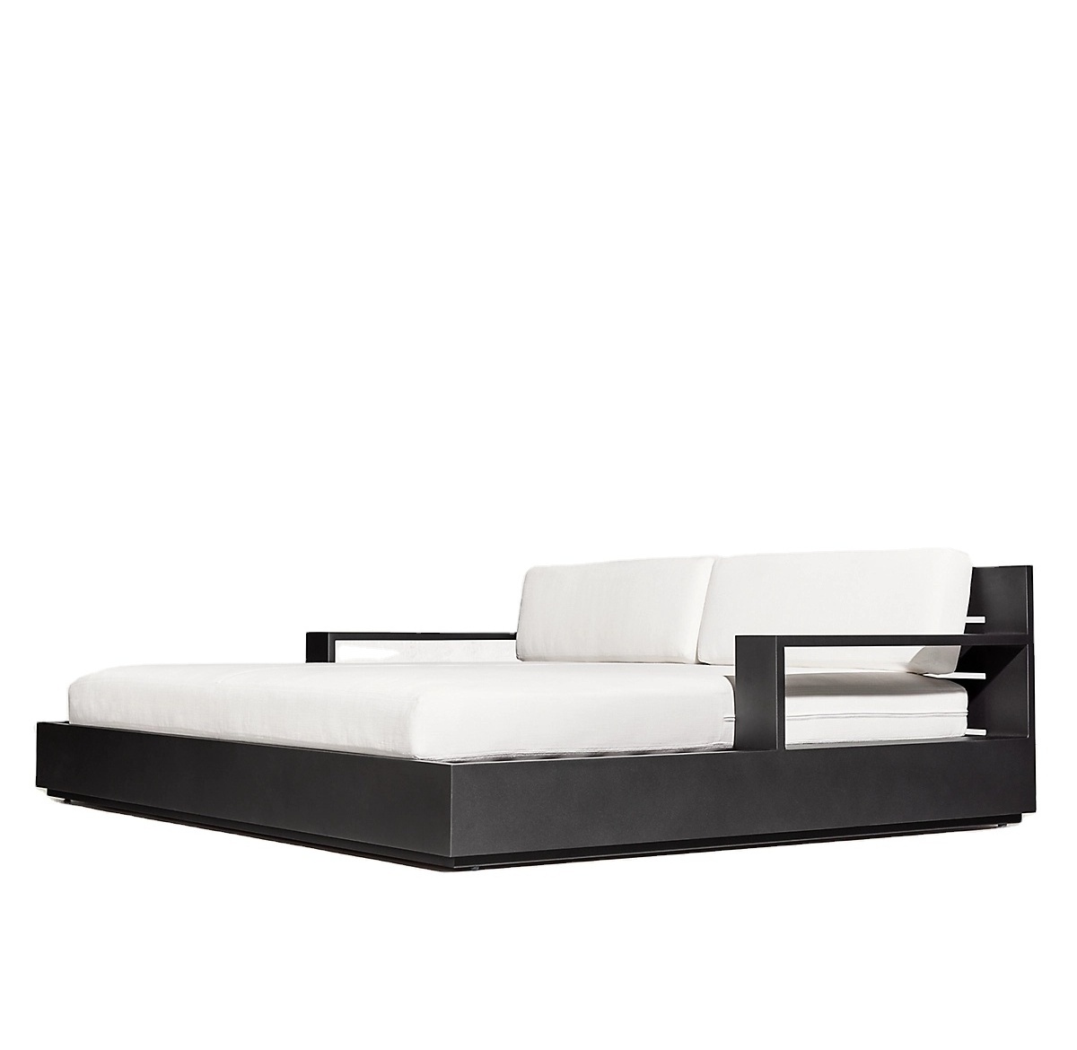 New Luxurious Aluminum Outdoor Sectional  Black And White  Pool Aluminum Daybed