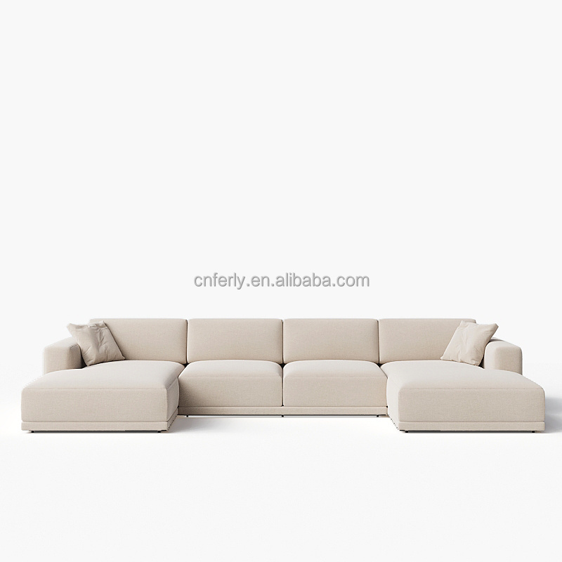 FERLY Hot Sale Modern Mid Century L Shaped Sofas Design LIving Room Sofa Set Modular Sectional Sofa Set