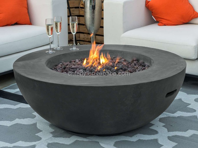 Patio outdoor gas fire pit gas propane fire pit tables round fire pit table with glass