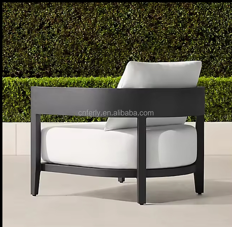 Luxury Furniture Outdoor Furniture Garden Sets Aluminum Rectangular Dining Table And Chairs Set